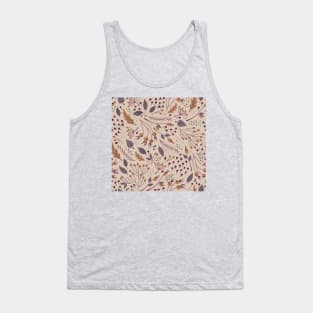 Retro pattern with autumn plants Tank Top